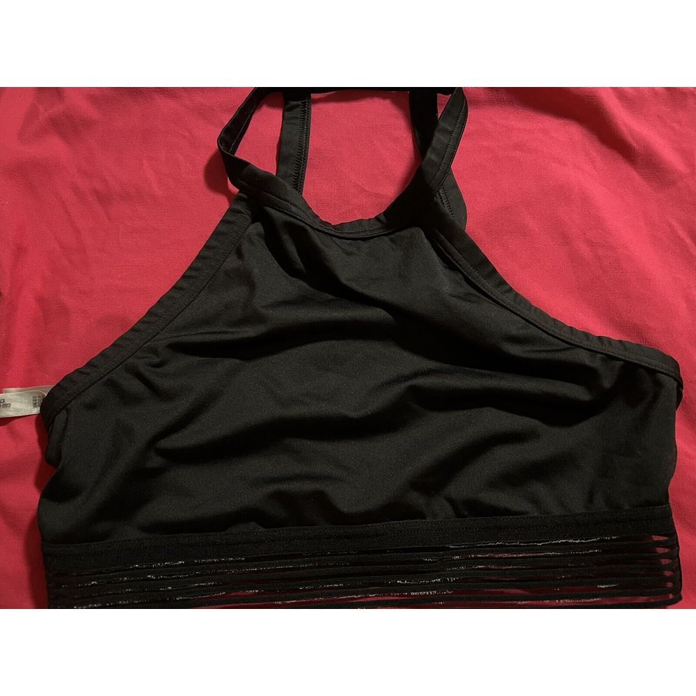 VICTORIA SPORT black cross back women's‎ sports bra size Medium H67